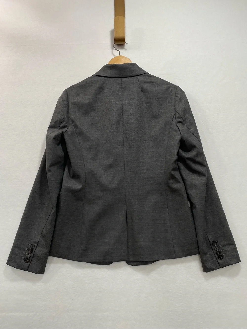 J.Crew Collection Loro Piana Italian Wool Blazer Gray 2-Button Suit Jacket 4